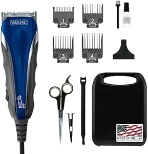 Профессиональная машинка для стрижки собак Wahl Pro-Grip с 4 насадками и самозатачивающимися лезвиями Wahl