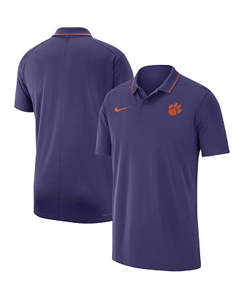 Мужская фиолетовая рубашка-поло Clemson Tigers 2023 Coaches Performance Nike