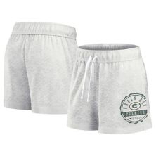 Women's Fanatics Branded Oatmeal Green Bay Packers Vintage Badge Shorts Unbranded