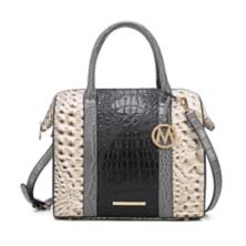 MKF Collection Ember Faux Crocodile-Embossed Womens Satchel by Mia K MKF Collection