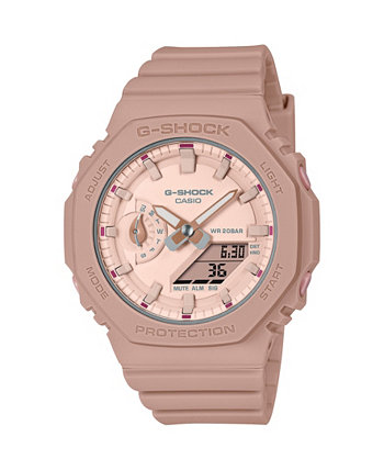 Женские аналоговые цифровые часы из розовой смолы, 42,9 мм, GMAS2100NC42 G-Shock