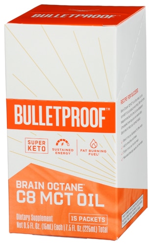 Пакеты масла Brain Octane C8 MCT — 15 пакетов BulletProof