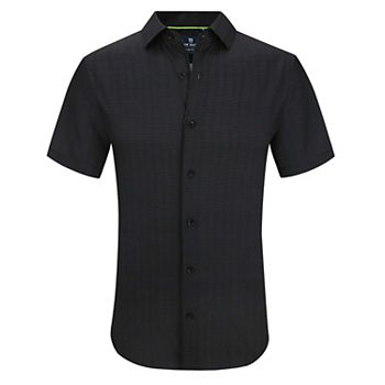 Tom Baine Slim Fit Short Sleeve Performance Stretch Button Down Tom Baine