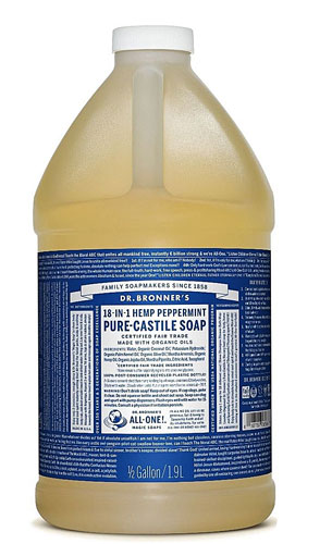 Жидкое мыло Dr. Bronner's Pure Castile с перечной мятой -- 64 жидких унции Dr. Bronner's