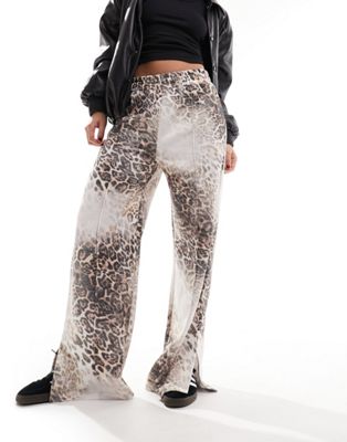 ASOS DESIGN oversized sweatpants in leopard print ASOS DESIGN