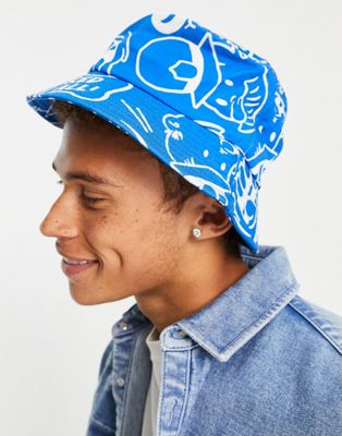 Синяя шляпа-ведро Only & Sons с принтом Pepsi — часть набора Only & Sons
