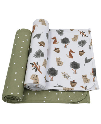 Пеленальные одеяла с принтом для мальчиков и девочек, упаковка из 2 шт. Living Textiles