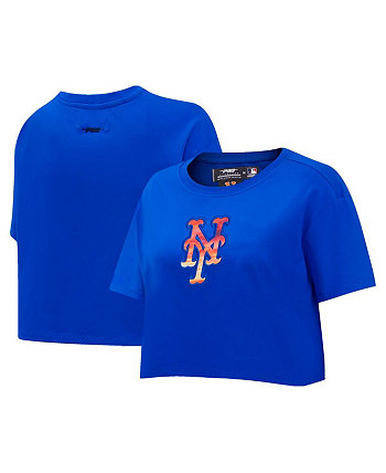 Женская укороченная футболка свободного кроя Royal New York Mets Painted Sky Pro Standard