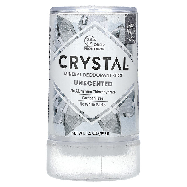 Минеральный дезодорант-стик, без запаха, 1,5 унции (40 г) Crystal