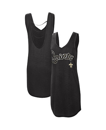 Женское черное платье-накидка New Orleans Saints Off Season Swimsuit Cover-Up Dress G-III 4Her by Carl Banks