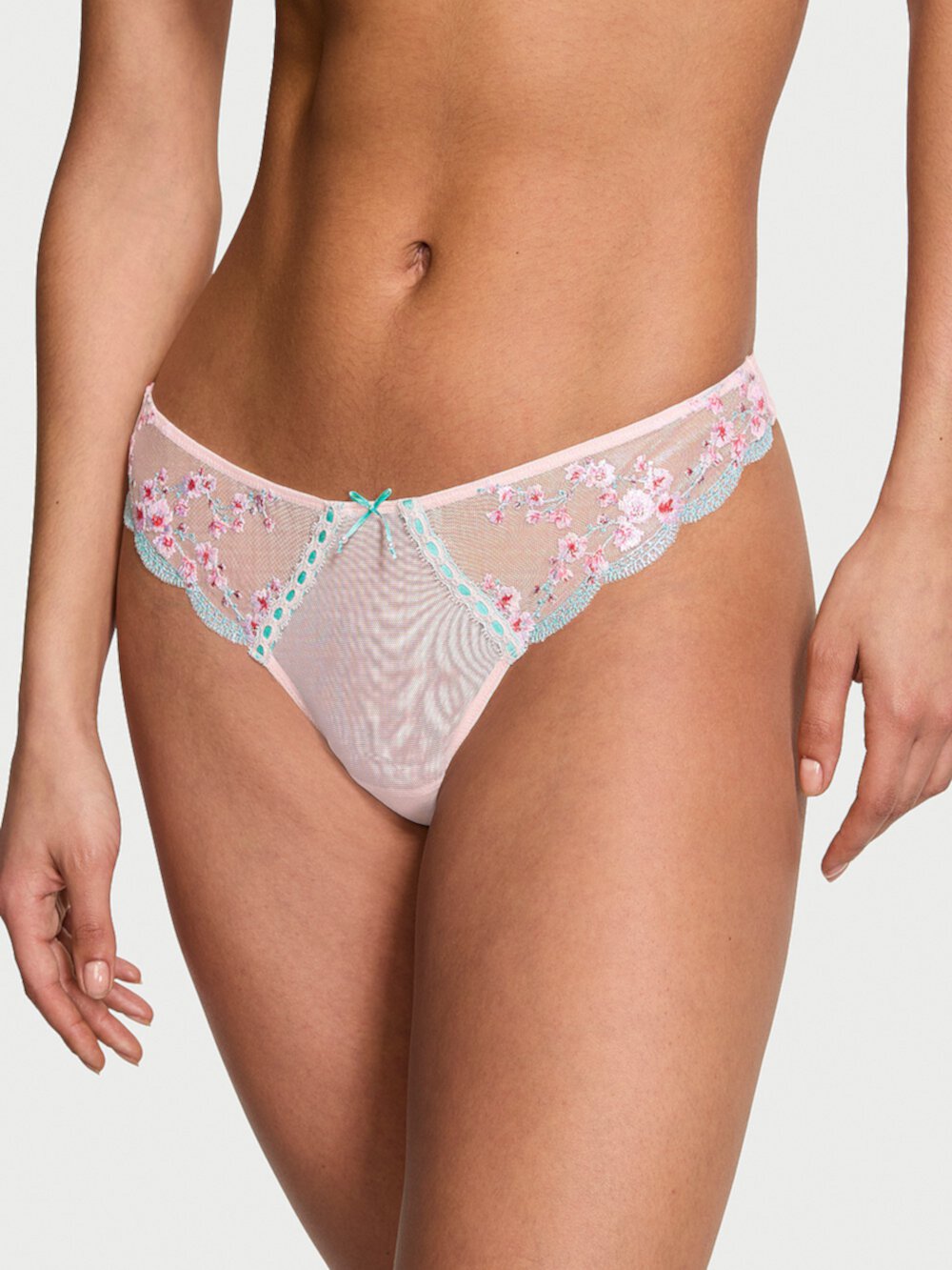 Cherry Blossom Embroidery Thong Panty Dream Angels