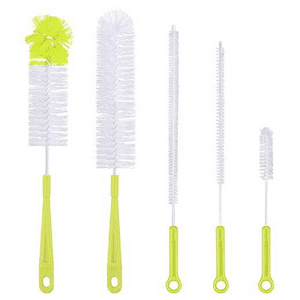 5-Pack Bottle Brush Cleaner - Long Handle Water Bottle Straw Cleaner Brush for Washing Narrow Neck Decanter, Sports Baby Bottle Cleaner Zendure