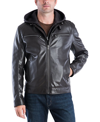 Мужская куртка-бомбер с капюшоном из искусственной кожи MICHAEL Kors Michael Kors