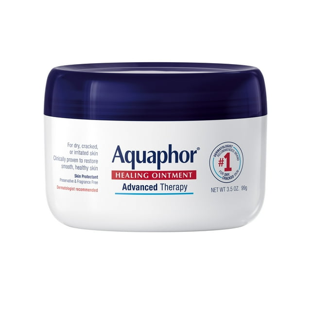 Aquaphor Healing Ointment Advanced Therapy Skin Protectant, 3.5 Oz Jar Aquaphor