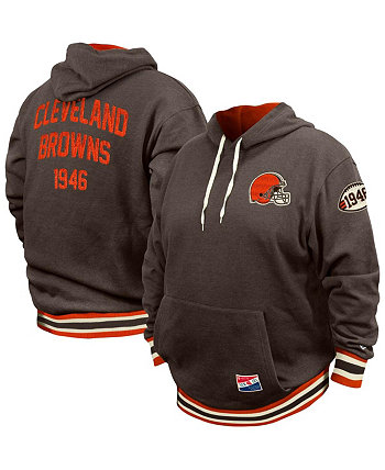 Мужской коричневый пуловер с капюшоном Cleveland Browns Big and Tall НФЛ New Era