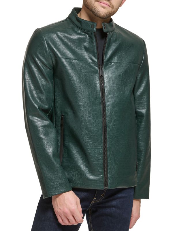 Гоночная куртка из искусственной кожи DKNY