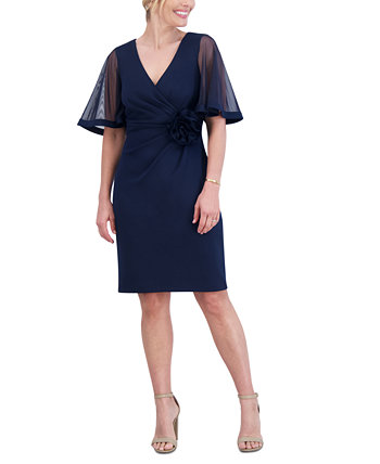 Women's Rosette-Waist Short-Sleeve Dress Jessica Howard
