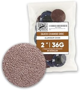 Benchmark Abrasives 2 Inch Sanding Discs Quick Change Aluminum Oxide - Sanding Discs, Drill & Die Grinder Sanding Disc - Deburring Polishing Rust Remover for Metal Paint Stripper (25 Pack), 24 Grit Benchmark Abrasives