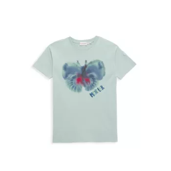 Маленькая девочка &amp;amp; Футболка для девочек Ink-Blot Butterfly Moncler