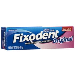 6 Pack - Fixodent Denture Adhesive Cream Original 0.75 oz Each Fixodent