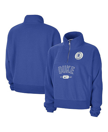 Women's Royal Duke Blue Devils Fly Fleece Quarter-Zip Jacket Nike