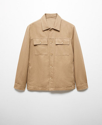 Men's Pocket Linen Cotton Jacket MANGO