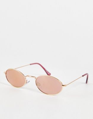 Круглые солнцезащитные очки Jeepers Peepers из розового золота Jeepers Peepers