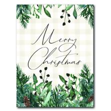COURTSIDE MARKET Merry Christmas Country Plaid Wall Art Courtside Market