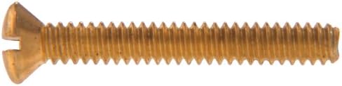 Hillman 1114 Brass Oval Head Slotted Machine Screw 6-32 x 1 in. 30-Pack Hillman