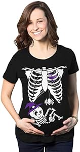 Женская Футболка Crazy Dog T-Shirts Maternity Skeleton Baby Monster Pumpkin Crazy Dog T-Shirts