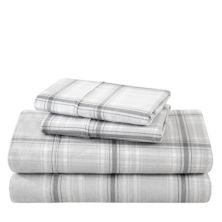 Plaid Cotton Flannel Sheet Set Bare Home