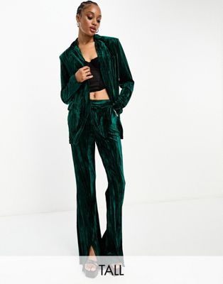 Сшитый на заказ бархатный пиджак изумрудно-зеленого цвета Extro & Vert Tall — часть комплекта Extro & Vert
