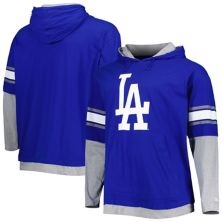 Мужской пуловер с капюшоном New Era Royal Los Angeles Dodgers Big & Tall Twofer New Era