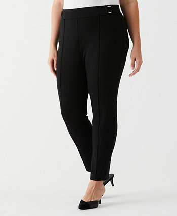 Plus Size Slim Leg Ankle Pant with Hardware Rafaella