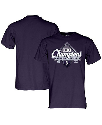 Men's Purple Northwestern Wildcats 2023 Big Ten Softball Regular Season Champions T-shirt Blue 84