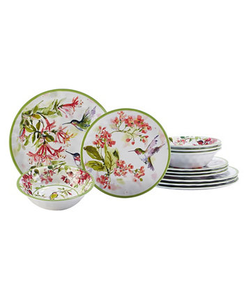 Набор столовой посуды Hummingbirds, 12 предметов, сервиз на 4 персоны Certified International