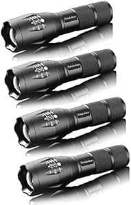 TC1200 Military Grade 2000 Lumen 5 Mode LED Tactical Flashlight Torch for Hurricane Camping Biking Hiking Home Emergency,2 Pack TotaLohan