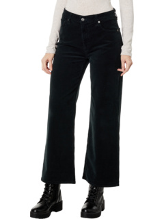 Укороченные шорты Saige с высокой посадкой и широкими штанинами цвета Sulphur Smooth Slate AG Jeans