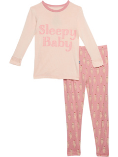 Long Sleeve Graphic Pajama Set (Toddler/Little Kids/Big Kids) Kickee Pants Kids