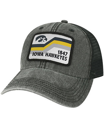 Men's Black Iowa Hawkeyes Sun & Bars Dashboard Trucker Snapback Hat Legacy Athletic