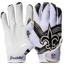 Franklin Sports New Orleans Saints Youth NFL Football Receiver Gloves Franklin Sports