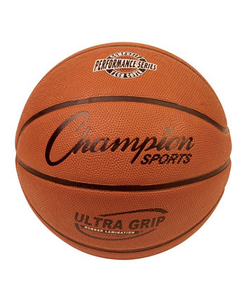 Ultra Grip Rubber Basketball with Bladder Champion Sports