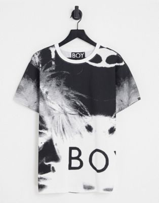 Черно-белая футболка с фотографическим принтом BOY London BOY London