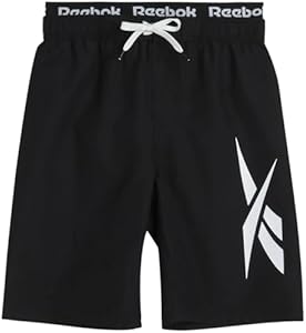 Reebok Boys' Bathing Suit - UPF 50+ Boys' Swim Trunks - Quick Dry Boardshorts Swimsuit (8-20) Reebok