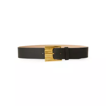 Claire Wavy Square Leather Belt B-Low The Belt