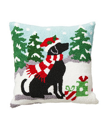 Рождественская подушка для собак Glitzhome