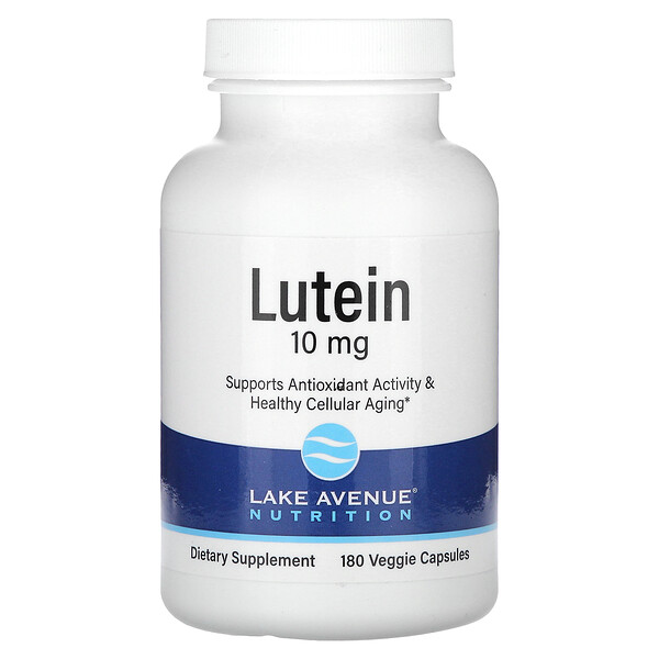Лютеин, 10 мг, 180 растительных капсул Lake Avenue Nutrition