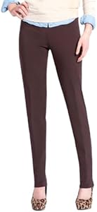 SLIM-SATION Women's Wide Band Regular Length Pull-on Straight Leg Pant with Tummy Control SLIM-SATION