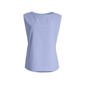 Блуза без рукавов из струящегося крепа Emporio Armani