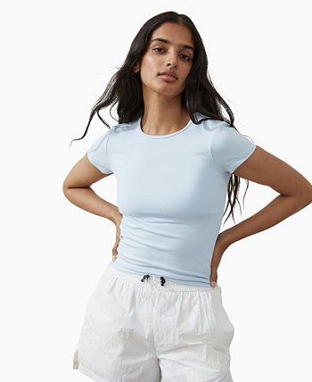 Женская ультрамягкая облегающая футболка с круглым вырезом COTTON ON